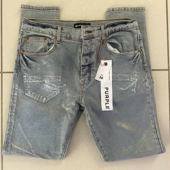 Men’s Purple Jeans - Picture 1 of 3